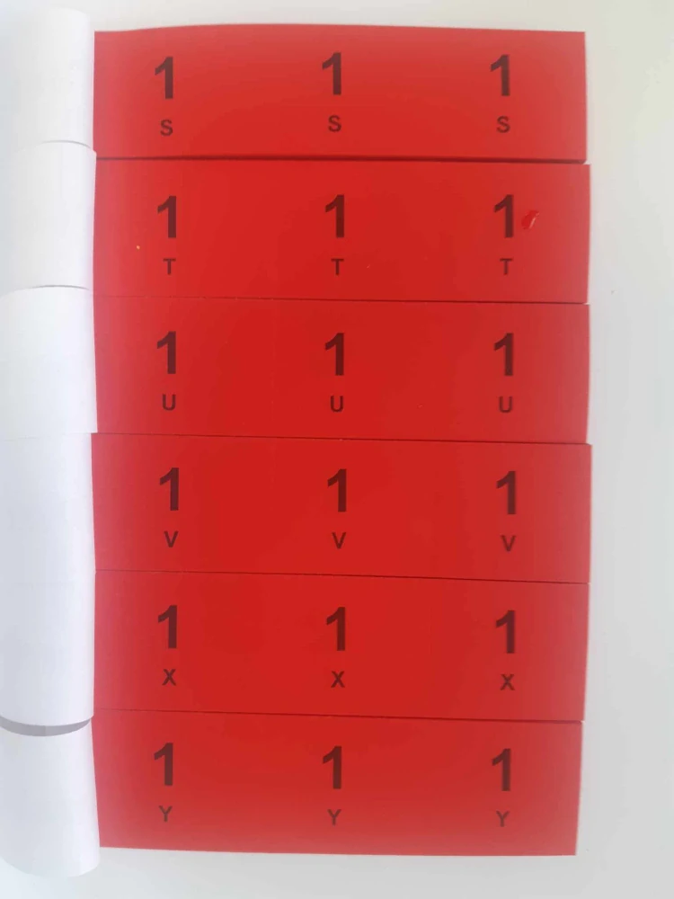 Tombolový lístok - (balenie 60 blokov písmená M-Y)
