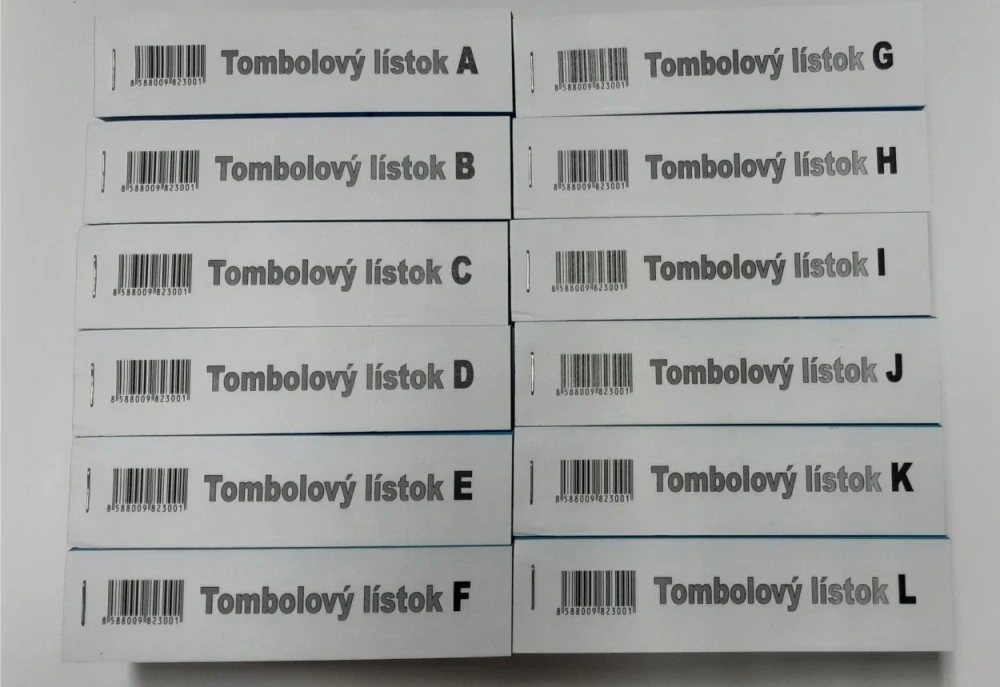 Tombolový lístok 1 blok (Vlastný výber)